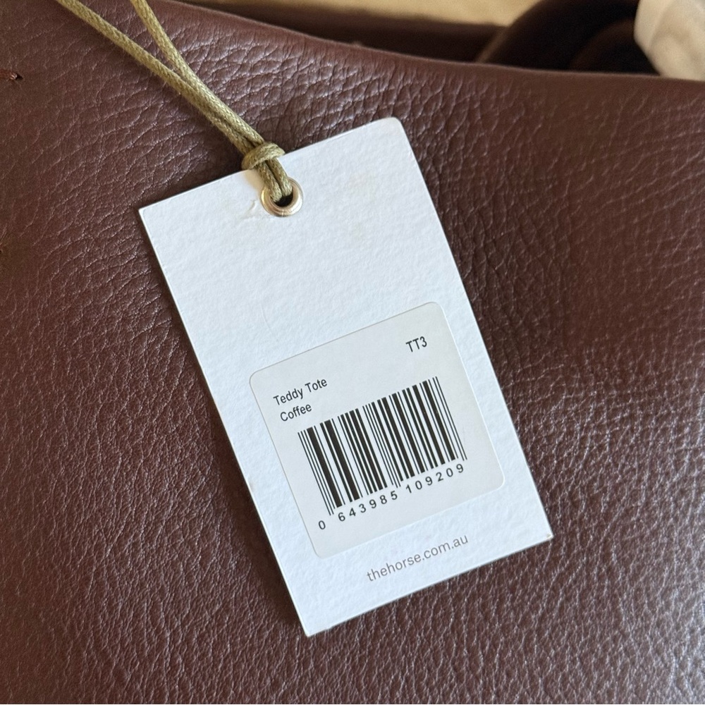 The Horse Teddy Tote Bag Leather in Coffee - Picture 4 of 5